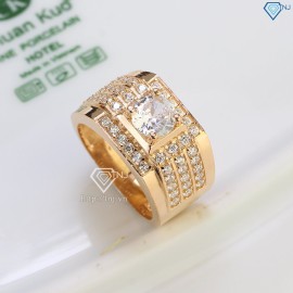 Nhẫn nam bạc xi mạ vàng hồng NNA0066