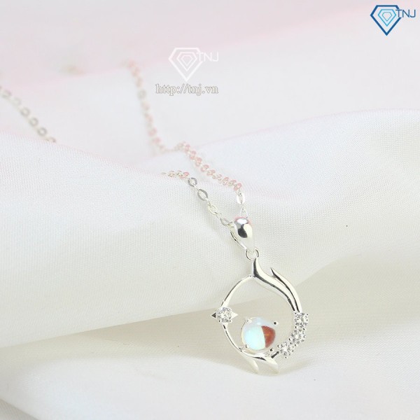 Dây chuyền bạc nữ đơn giản đính đá pha lê Aurona DCN0678 - Trang sức TNJ