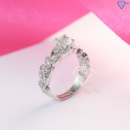 Nhẫn bạc nữ hình hoa hồng đính đá đẹp NN0233 - Trang Sức TNJ