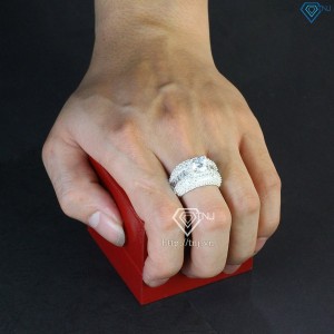 Sinh nhật bạn trai nên tặng gì nhẫn bạc nam full đá đẹp NNA0369 - Trang Sức TNJ