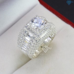 Sinh nhật bạn trai nên tặng gì nhẫn bạc nam full đá đẹp NNA0369 - Trang Sức TNJ