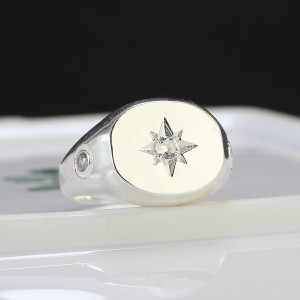 Nhẫn bạc nam đơn giản hình ngôi sao NNA0426