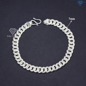 Lắc tay bạc nam mắt xích họa tiết ngôi sao LTA0086 - Trang Sức TNJ