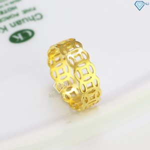 Nhẫn bạc nam kim tiền xi mạ vàng 18k NNA0152-XV