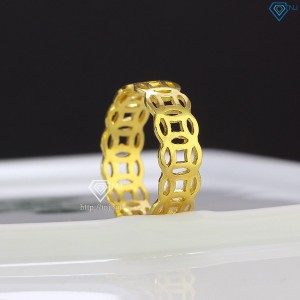 Nhẫn bạc nam kim tiền xi mạ vàng 18k NNA0152-XV