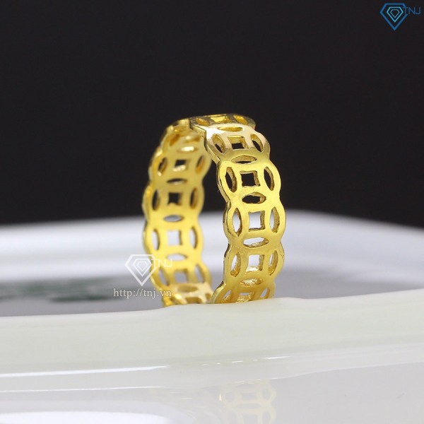 Nhẫn bạc nam kim tiền xi mạ vàng 18k NNA0152-XV