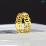 Nhẫn bạc nam kim tiền xi mạ vàng 18k NNA0152-XV