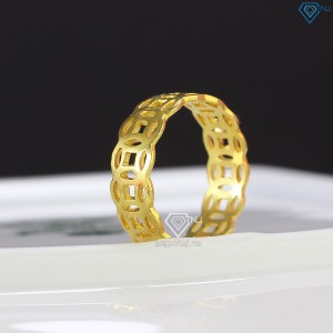 Nhẫn bạc nam kim tiền xi mạ vàng 18k NNA0152-XV