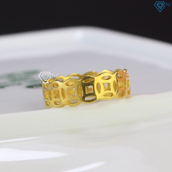 Nhẫn bạc nam kim tiền xi mạ vàng 18k NNA0152-XV