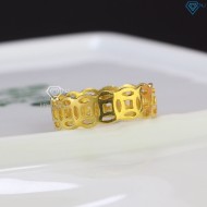 Nhẫn bạc nam kim tiền xi mạ vàng 18k NNA0152-XV