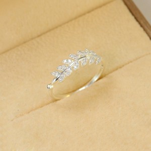 Nhẫn bạc nữ lá nguyệt quế đẹp NN0381