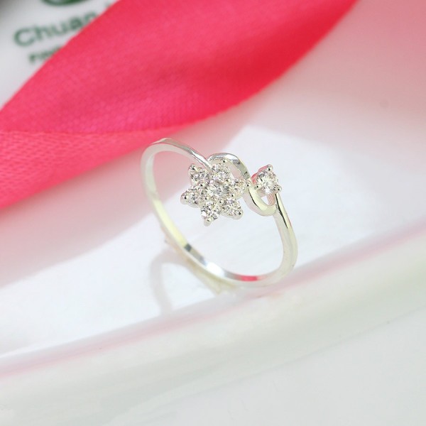 Nhẫn bạc nữ hình bông hoa đẹp NN0388