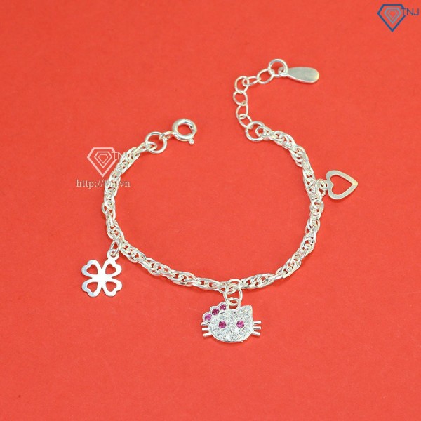 Lắc tay bạc cho bé gái hình Hello Kitty LTT0131 - Trang Sức TNJ