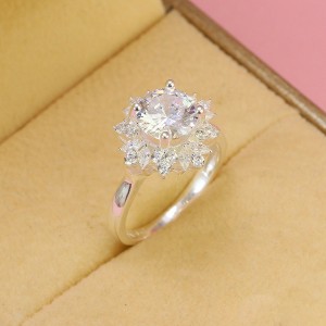 Nhẫn bạc nữ đẹp đính đá sang trọng NN0404