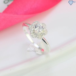 Nhẫn bạc nữ hình bông hoa đẹp NN0406 - Trang Sức TNJ