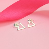 Bông tai bạc nữ hình tam giác đơn giản BTN0201