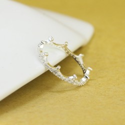 Nhẫn bạc nữ hình vương miện giá rẻ NN0405