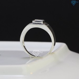 Nhẫn bạc nam đeo ngón út mặt vuông NNA0436 - Trang sức TNJ