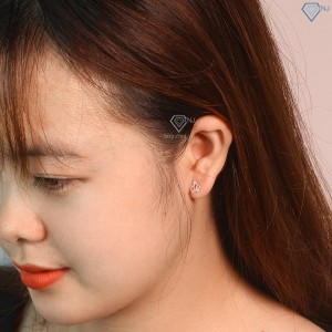 Bông tai bạc nữ hình vương miện đẹp BTN0214 - Trang Sức TNJ