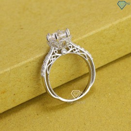 Nhẫn nữ Moissanite sang trọng đính kim cương 8.0mm NNM0003 - Trang Sức TNJ