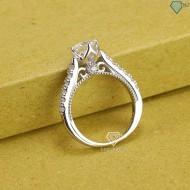 Nhẫn Moissanite nữ giá rẻ đính đá 6.0mm NNM0006 - Trang Sức TNJ