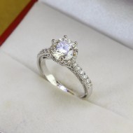 Nhẫn nữ Moissanite sáng trọng đính đá 8.0mm NNM0003