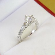 Nhẫn Moissanite nữ giá rẻ đính đá 6.0mm NNM0006