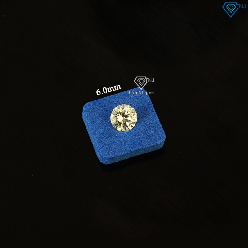 Đá Moissanite size 6.0mm DM0007 - Kiểm định GRA