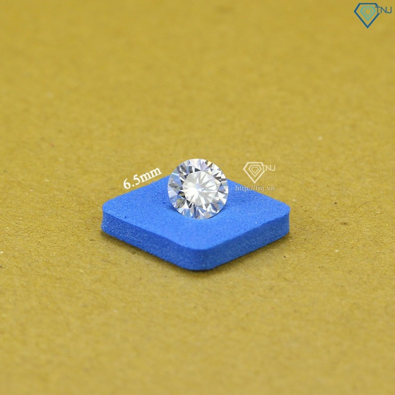 Đá Moissanite size 6.5mm DM0008 - Kiểm định GRA