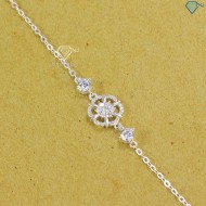 Lắc tay bạc nữ bông hoa đính đá LTN0365 - Trang Sức TNJ