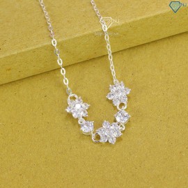 Lắc tay bạc nữ hình bông hoa đính đá đẹp LTN0371 - Trang Sức TNJ