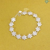 Lắc tay bạc nữ hình bông hoa đính đá đẹp LTN0375 - Trang Sức TNJ