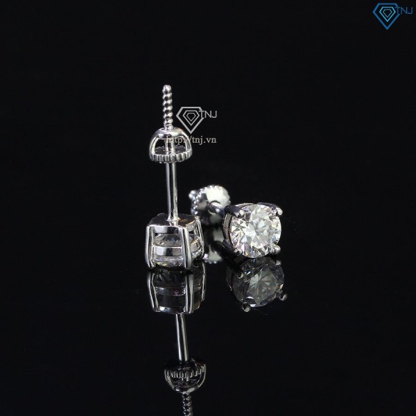 Bông tai Moissanite nam đính 5mm BTAM0001 - Trang Sức TNJ