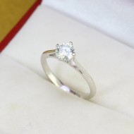 Nhẫn Moissanite nữ đơn giản đính đá 6.0mm NNM0007