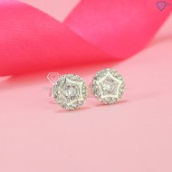 Bông tai bạc nữ hình ngôi sao đính đá đẹp BTN0236 - Trang Sức TNJ