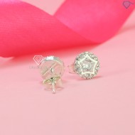 Bông tai bạc nữ hình ngôi sao đính đá đẹp BTN0236 - Trang Sức TNJ