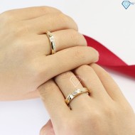 Nhẫn đôi bạc nhẫn cặp bạc đẹp xi mạ vàng ND0288 - Trang Sức TNJ