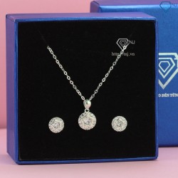 Bộ trang sức bạc hình ngôi sao đính đá đẹp BTS0066 - Trang Sức TNJ
