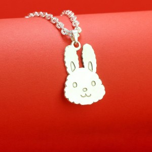 Dây chuyền mặt Rabbit Hàn Quốc cho bé khắc tên DCT0112