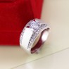 Nhẫn bạc nam mặt đá trắng đẹp nhất NNA0037