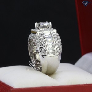 Quà sinh nhật cho nam nhẫn Moissanite nam sang trọng NNAM0002 - Trang sức TNJ