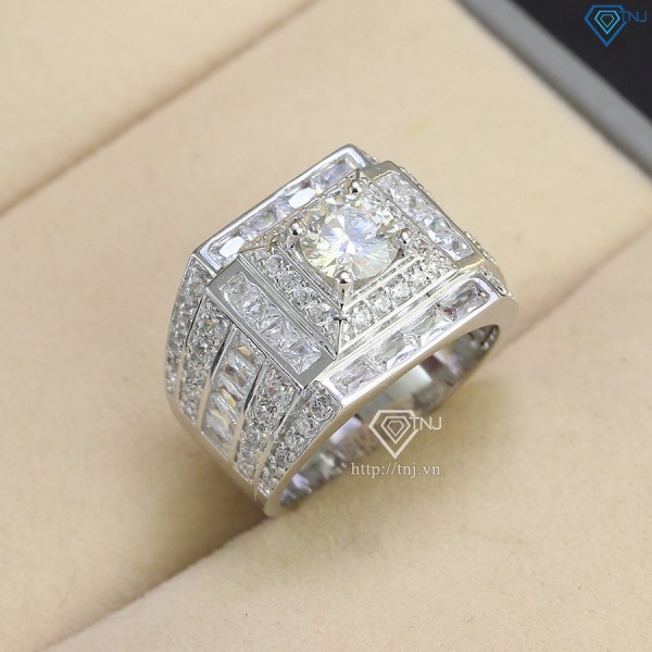 Quà sinh nhật cho bạn trai nhẫn nam kim cương Moissanite đẹp NNAM0003 - Trang sức TNJ