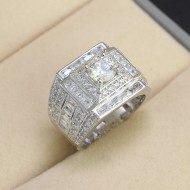 Quà sinh nhật cho bạn trai nhẫn nam kim cương Moissanite đẹp NNAM0003