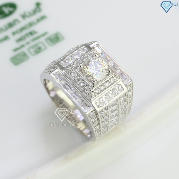 Quà sinh nhật cho bạn trai nhẫn nam kim cương Moissanite đẹp NNAM0003 - Trang sức TNJ