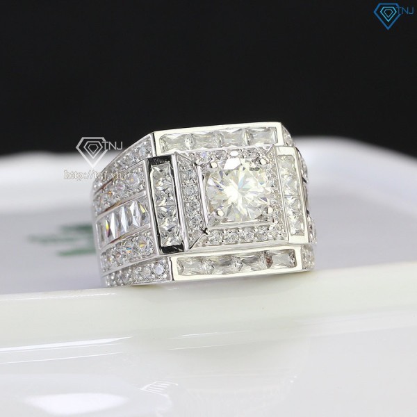 Quà sinh nhật cho bạn trai nhẫn nam kim cương Moissanite đẹp NNAM0003 - Trang sức TNJ