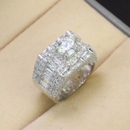 Quà sinh nhật cho bạn trai nhẫn nam Moissanite cao cấp đính đá 7.0mm NNAM0007