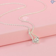 Quà sinh nhật cho người yêu dây chuyền nữ Moissanite 6.0mm DCNM0001