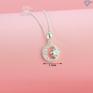 Quà sinh nhật cho bạn gái dây chuyền nữ kim cương Moissanite đính đá 6.0mm DCNM0002 - Trang sức TNJ