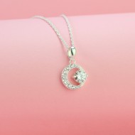 Quà sinh nhật cho bạn gái dây chuyền nữ kim cương Moissanite đính đá 6.0mm DCNM0002