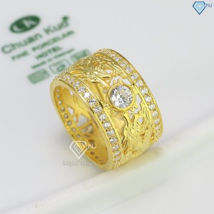 Nhẫn nam bạc xi mạ vàng 18k hình rồng NNA0392-XV- Trang sức TNJ